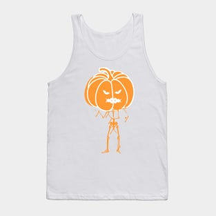 Halloween spirit pumkin skeleton skull Tank Top